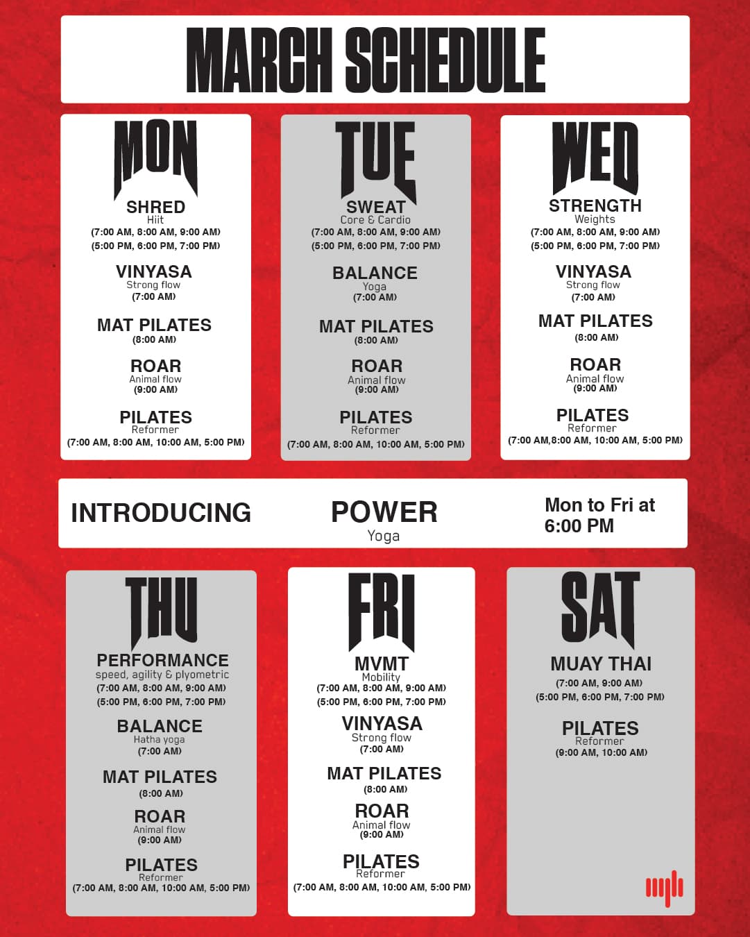 March Schedule-Revised 04-100